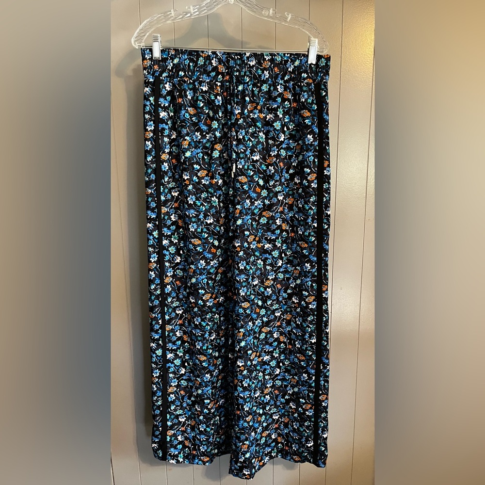 Printemps gorgeous boho/ blue floral wide leg pants